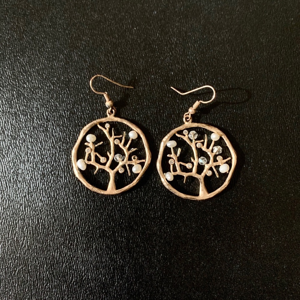 Gold Tree Earrings